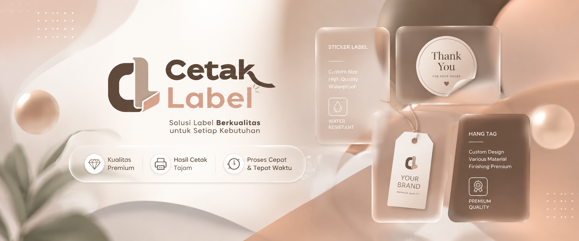 Cetak Label Banner - Inspirasi Desain Label Custom Premium